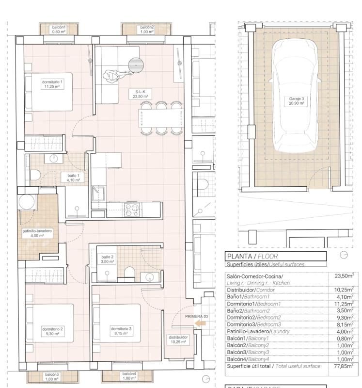 Piso en venta en Hondón de las Nieves zona 03688